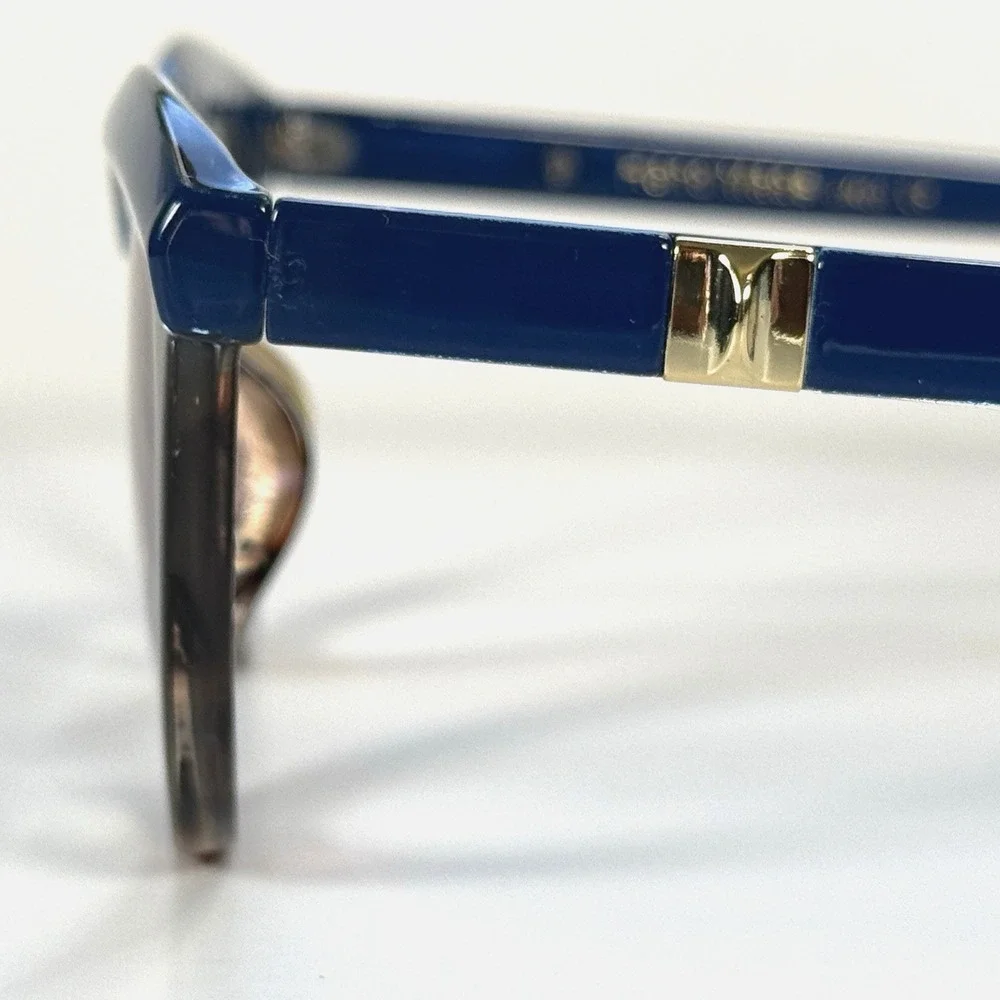 Hand Made 97565 Cat Eye Eyeglasses Frames Only 55-22‎ 145 Blue Tortoise Brow
